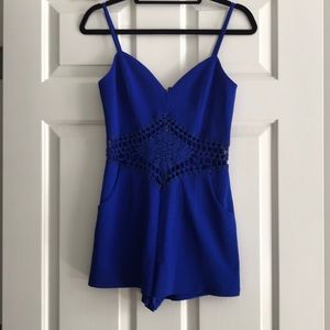Royal blue Romper